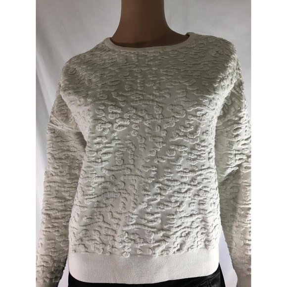 Marciano Women's Sweater Pullover Hoodie White Crew Neck Long Sleeves Size S - Picture 8 of 9